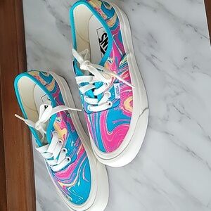 Vans Anaheim Factory Authentic 44 DX Unisex Sneakers- OG Marble Blue/Pink- New!